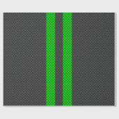 Akzentgrüne Racing Stripes im Faserverbund Geschenkpapier (Flach)