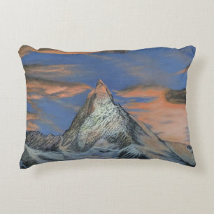 Akzentkissen - "Das Matterhorn bei Sonnenuntergang Dekokissen