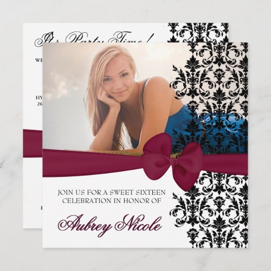 Akzentrierter Einladung von gebeutelten Damaskus [ (Vorne/Hinten)