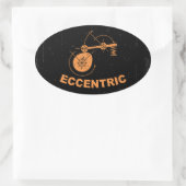 äkzentrisch ovaler aufkleber (Tasche)