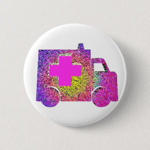 akzentuierte Rettungssanitäterin Krankenschwester Button