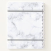 Akzentuierung aus weißem und grauem Marmor Notizblock (Rückseite)