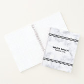 Akzentuierung aus weißem und grauem Marmor Notizblock (Innenseite)