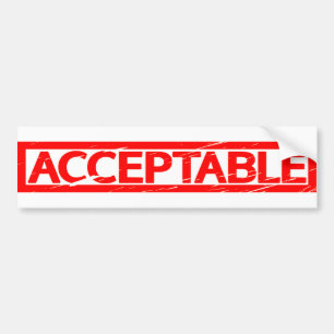 Akzeptable Briefmarke Autoaufkleber