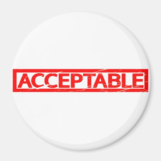Akzeptable Briefmarke Magnet (Vorne)