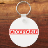 Akzeptable Briefmarke Schlüsselanhänger (Vorderseite)