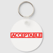Akzeptable Briefmarke Schlüsselanhänger (Rückseite)