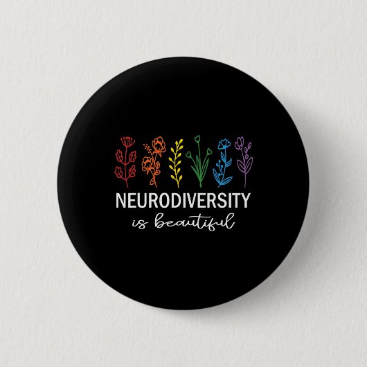 Akzeptanz der Autismus-Bewusstsein Neurovielfalt i Button (Vorderseite)