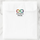 Akzeptanz der Autistischen Stolz Neurovielfalt Runder Aufkleber (Tasche)