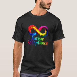 Akzeptanz des Autismus - Entwurf des Regenbogensym T-Shirt