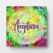 Akzeptanz Hübscher Blüteninspirivity Easel Fotoplatte (Vorderseite)