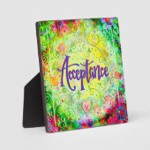 Akzeptanz Hübscher Blüteninspirivity Easel Fotoplatte (Vorderseite)