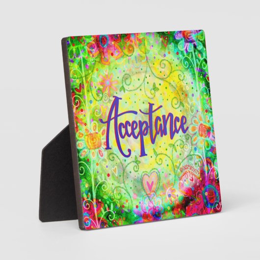 Akzeptanz Hübscher Blüteninspirivity Easel Fotoplatte (Vorderseite)