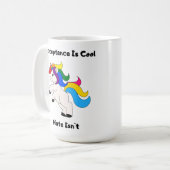 Akzeptanz ist cool kaffeetasse (Vorderseite Links)