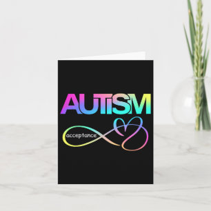 Akzeptanz ist der heilende Hastag rot statt Autism Karte