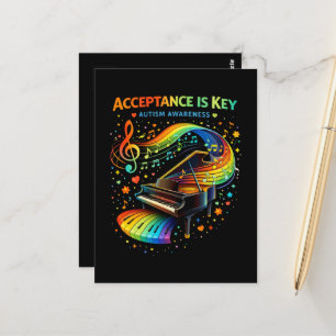 Akzeptanz ist der Schlüssel Autism Awareness Postkarte