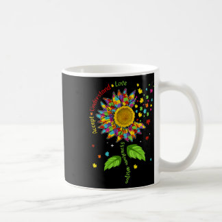 Akzeptanz Liebe Autismus Bewusstsein Sonnenblumen Kaffeetasse