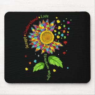 Akzeptanz Liebe Autismus Bewusstsein Sonnenblumen Mousepad