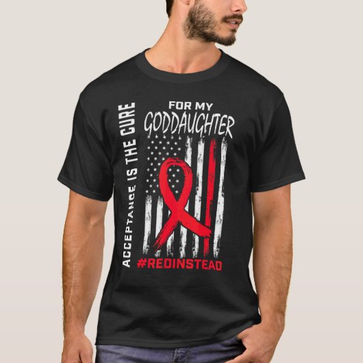 Akzeptanz Redstattdessen Rot statt Autismus Goddau T-Shirt (Vorderseite)