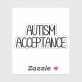 Akzeptanz von Autismus Aufkleber (Blatt)