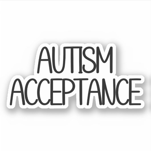 Akzeptanz von Autismus Aufkleber (Vorderseite)