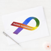 Akzeptanz von Autismus Ovaler Aufkleber (Umschlag)