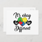 Akzeptanz von Autismus Postkarte (Vorne/Hinten)