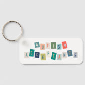 Akzeptanz von Autismus Schlüsselanhänger (Rückseite)