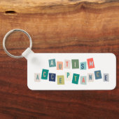 Akzeptanz von Autismus Schlüsselanhänger (Rückseite)