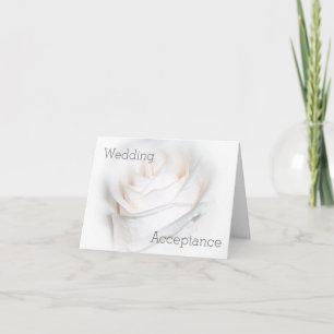 Akzeptanz von White Rose Design Wedding Dankeskarte
