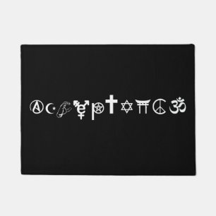 Akzeptanzsymbole dunkle Fußmatte