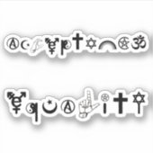 Akzeptanzzeichen 2 aufkleber (Vorderseite)