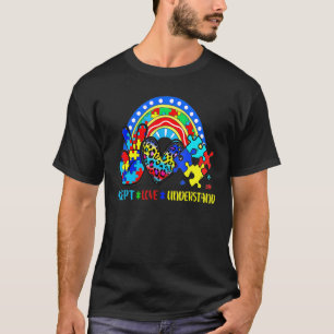 Akzeptiere Liebe Verstehe Puzzle-Teile Tie Dye Reg T-Shirt