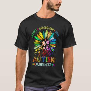 Akzeptiere Verstehe Liebe Autismus-Bewusstsein Gän T-Shirt