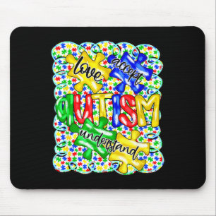 Akzeptiere verstehe liebe Autismus-Bewusstsein  Mousepad