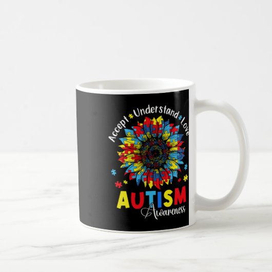 Akzeptiere Verstehe Liebe Autismus-Bewusstsein Son Kaffeetasse (Rechts)