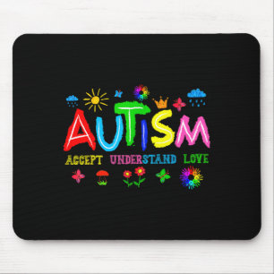 Akzeptiere verstehe liebe Autismus-Bewusstseinstag Mousepad