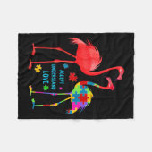 Akzeptiere verstehe liebe Autismus Flamingo Puzzle Fleecedecke (Vorderseite (Horizontal))