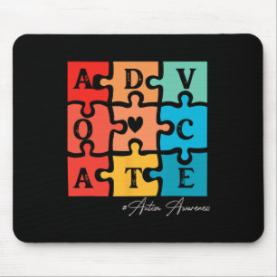 Akzeptieren Advocate Puzzle Piece Retro Autismus A Mousepad