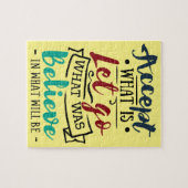 Akzeptieren Lass Go glauben Puzzle (Horizontal)