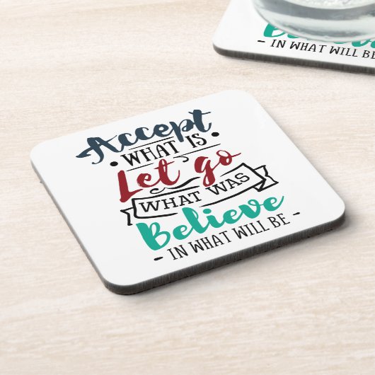 Akzeptieren Lass Go glauben Untersetzer (Linke Seite)