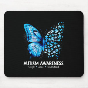 Akzeptieren Liebe Butterfly Autismus Bewusstsein Mousepad