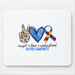 Akzeptieren Liebe verstehen Autismus Bewusstsein M Mousepad