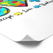 Akzeptieren Liebe verstehen Autismus Bewusstsein M Poster (Ecke)