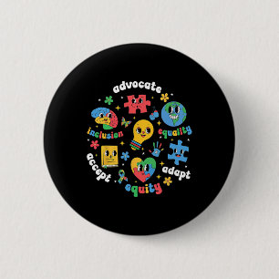 Akzeptieren Sie Adapt Advocate Inklusion Autismus Button