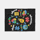 Akzeptieren Sie Adapt Advocate Inklusion Autismus Fleecedecke (Vorderseite (Horizontal))