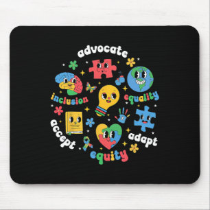 Akzeptieren Sie Adapt Advocate Inklusion Autismus Mousepad