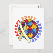 Akzeptieren Sie Advocate Autismus Awareness World Postkarte (Vorne/Hinten)