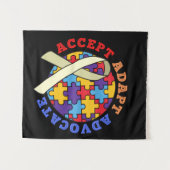 Akzeptieren Sie Advocate Autismus Awareness World  Wandteppich (Vorderseite (Horizontal))