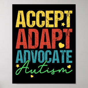 Akzeptieren Sie Advocate Autismus Bewusstseinsmona Poster